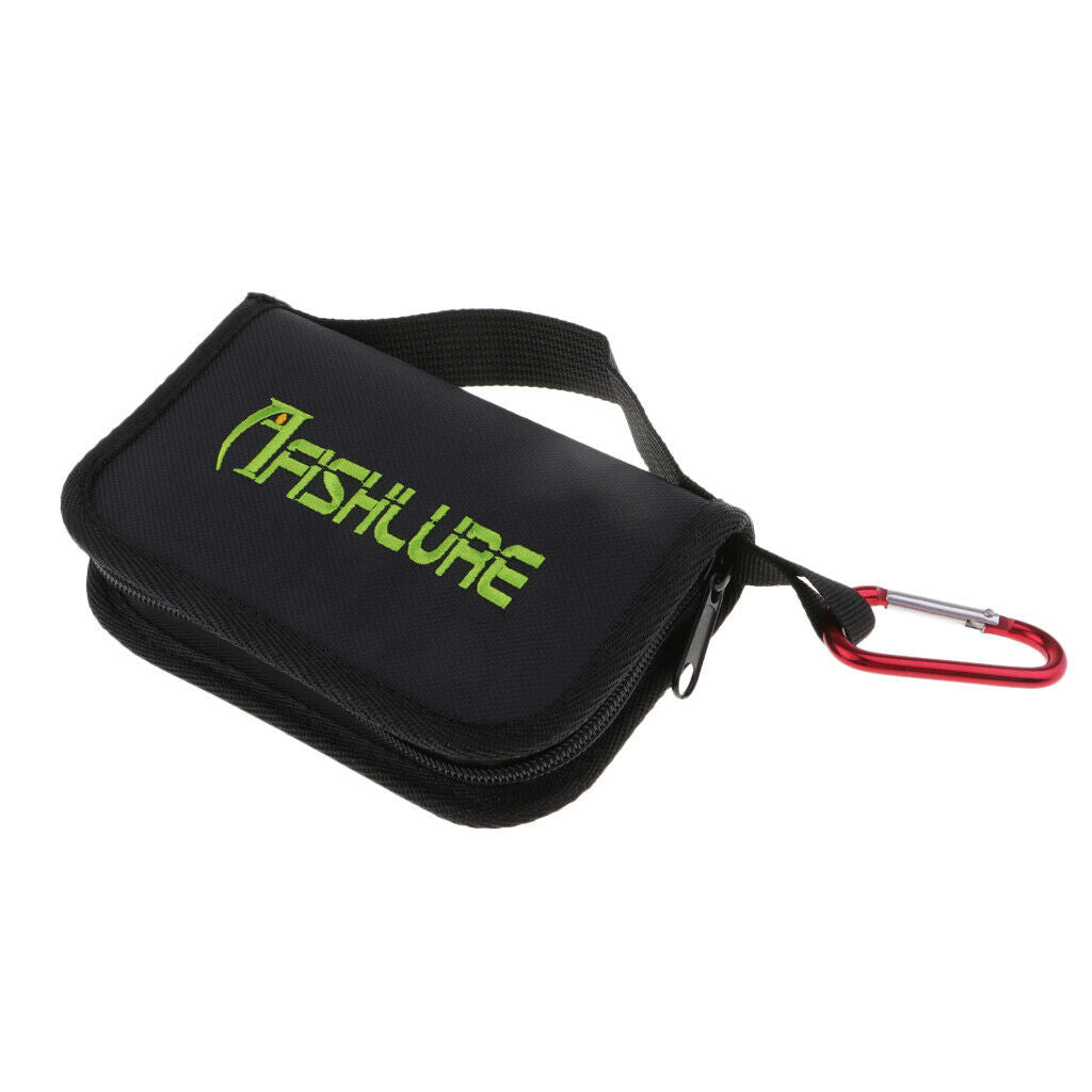 Portable Fishing Spoon Lure Tackle Bag Wallet Spinner Baits Jig Storage Case