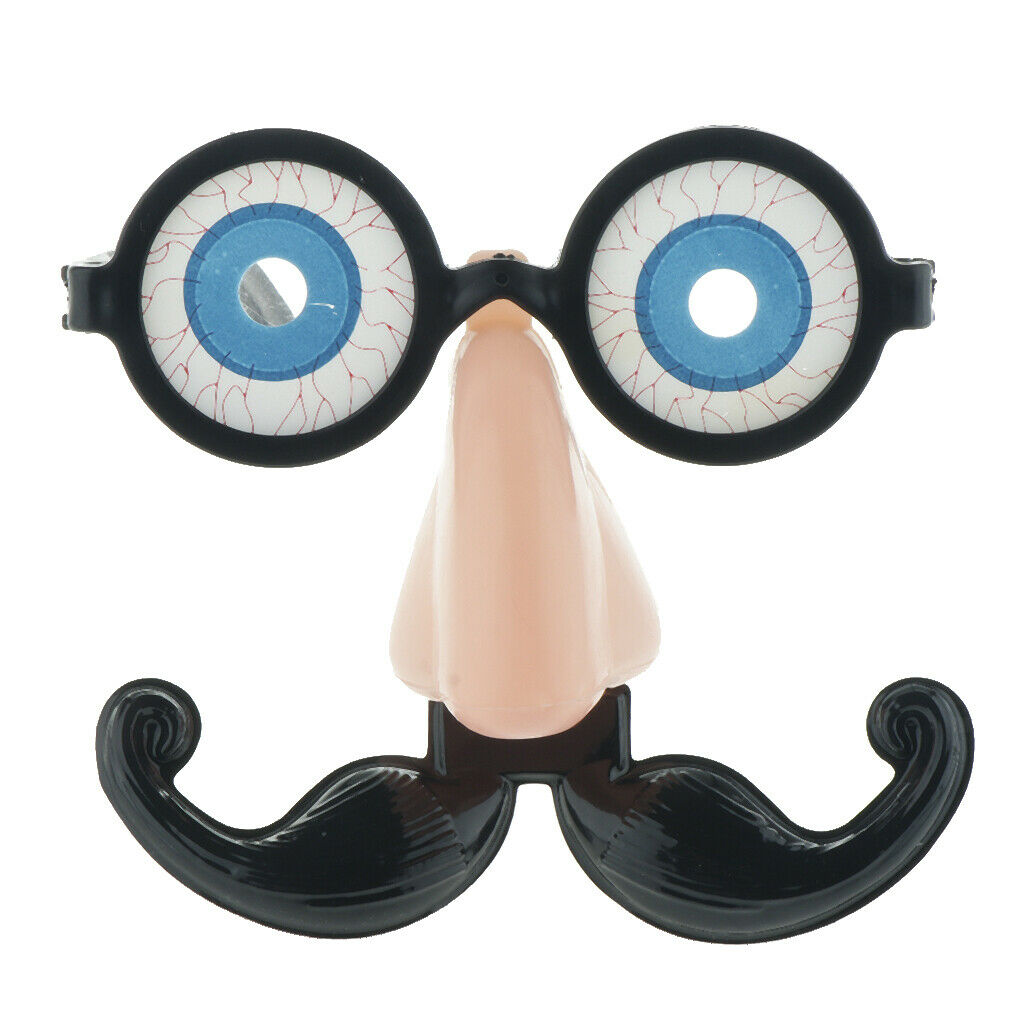 2 Pieces Funny Eyes Glasses Nose Mustache Pinocchio Party Prank Costume Prop