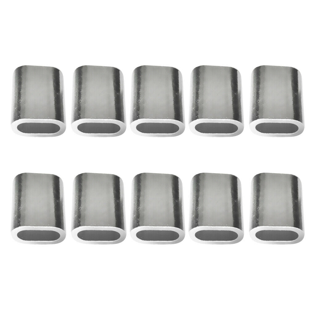 20 Pcs Aluminium Wire Rope Cable Ferrules Crimping Loop Sleeves 3mm + 4mm