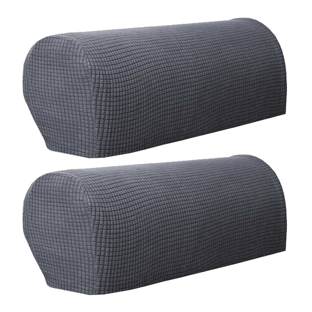 2 Pieces Sofa Armrest Cover Couch Arm Cover Gray with 20 Pieces  Pins