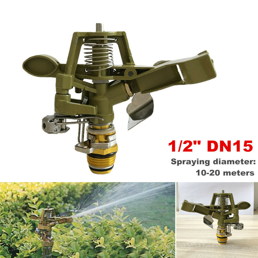 1/2" DN15 Irrigation Spray Sprinkler Large Impact Area 360Â° Adjustable Watering