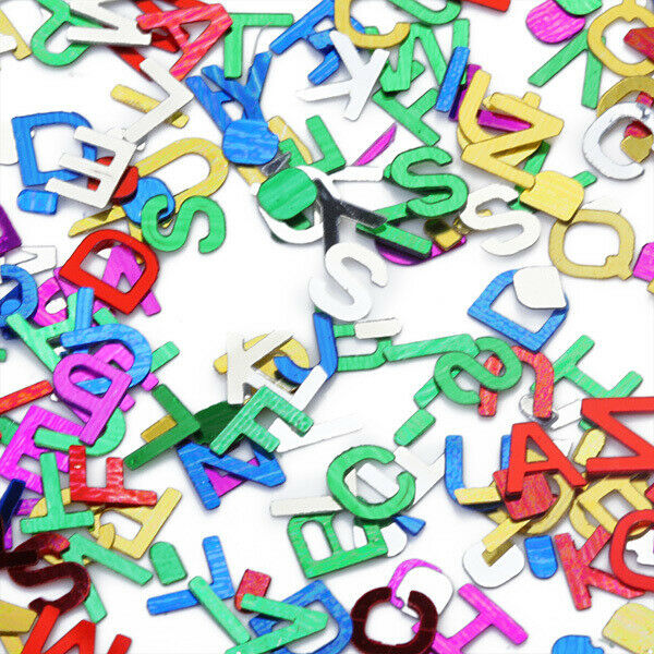 400PCs Colorful Alphabet Letter Embroidered Sequin Patches for DIY Applique