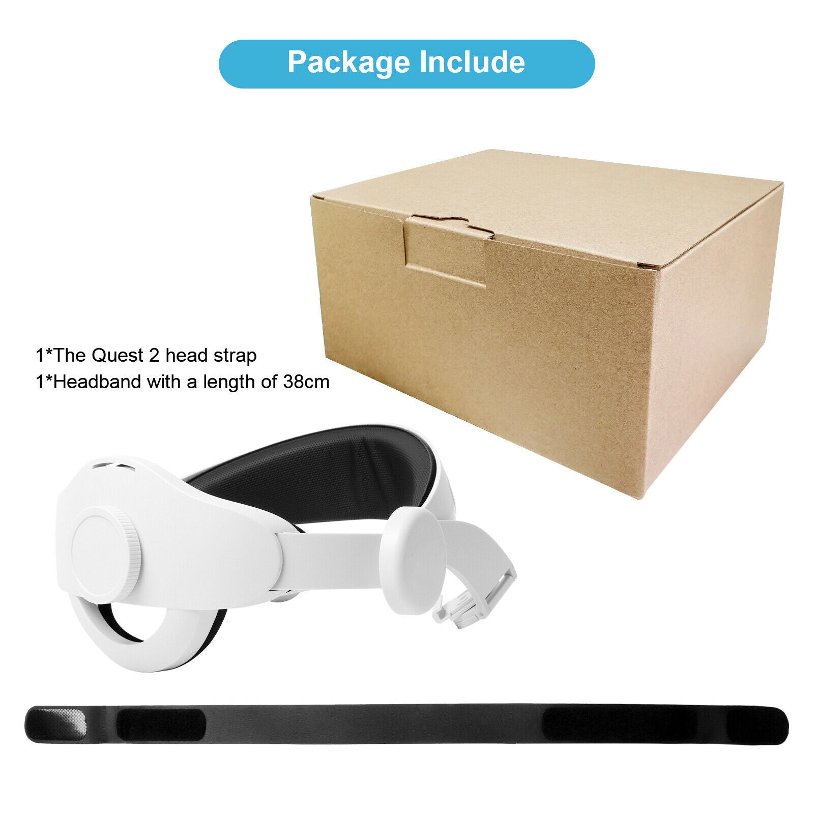 Adjustable Headband VR Rotatable Head Strap for Oculus Quest 2 VR Headset