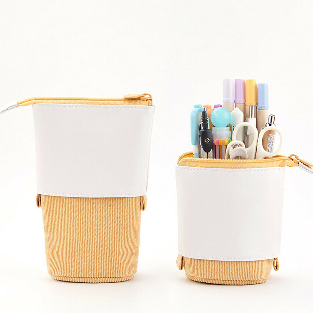 5pcs Stand up Pencil Telescopic Holder Case Stationery Case Makeup Bag