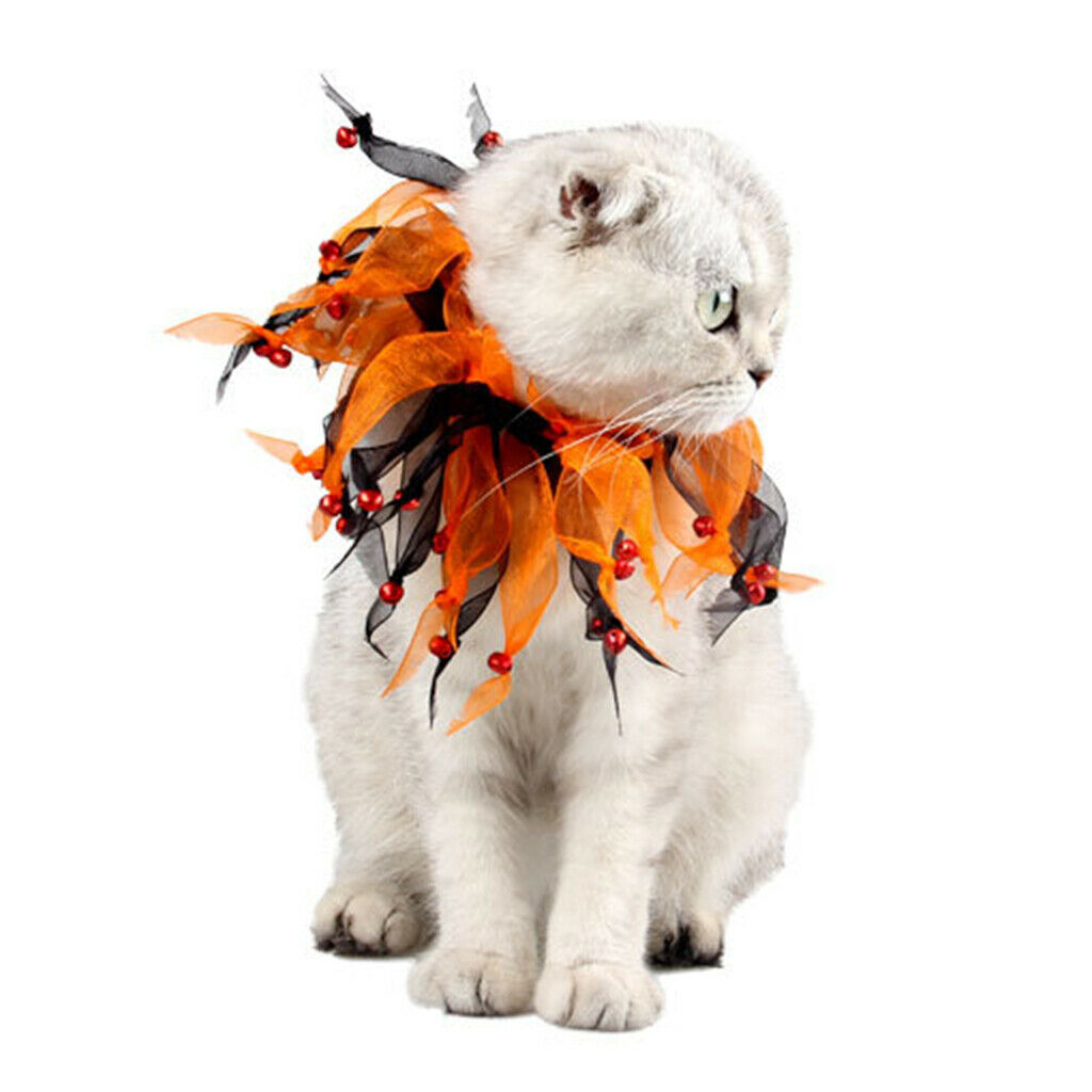 Black Orange Decorative Pet Christmas Collar Charms Lovely Christmas Neck Collar