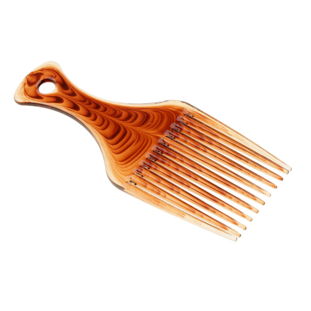 2 Pcs Long Tooth Afro Comb Curly Hair Brush Salon Hairdressing Styling Tools