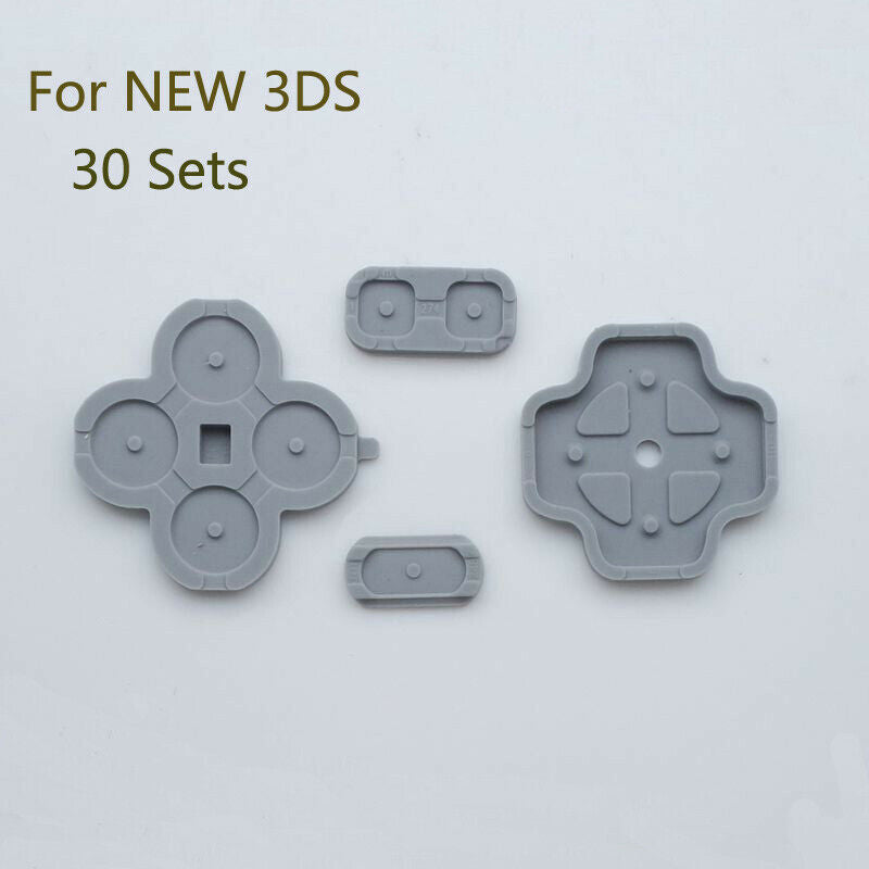 30 Sets Conductive Adhesive Silicone Rubber Pad Silicone Button For NEW 3DS