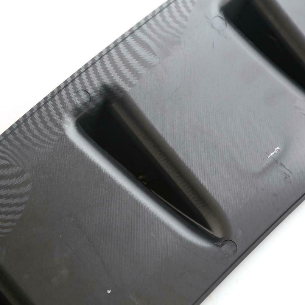 Style Universal Rear Bumper Lip Diffuser Gloss Black Mini Spoiler ABS 3 fin