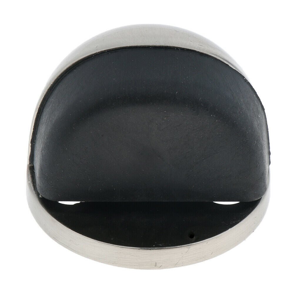 42mm Floor-mounted Wood Door Stops Zinc Alloy Half Moon Glass Door Stopper