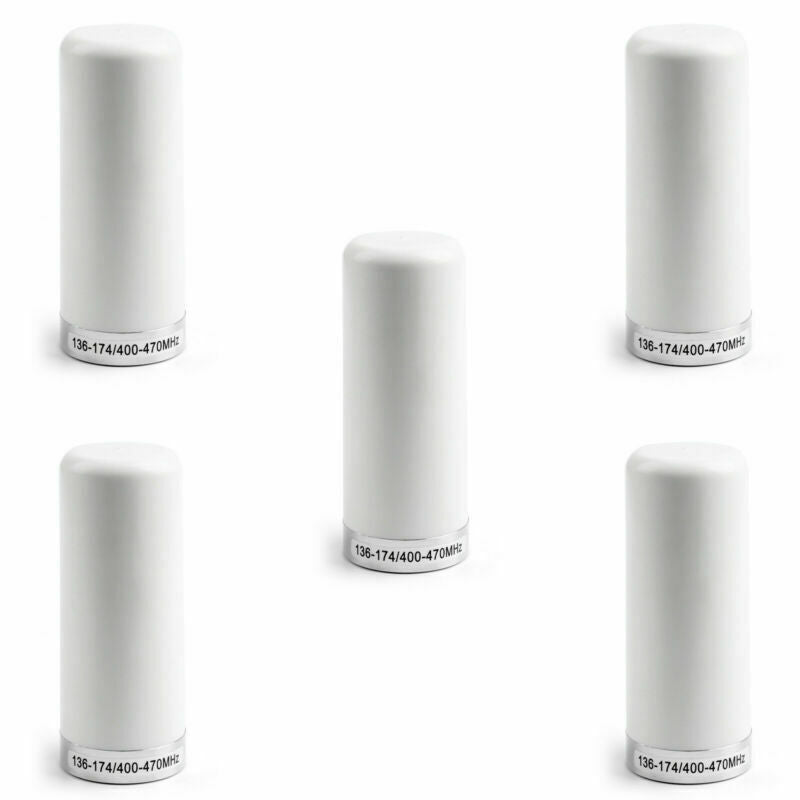 5Pc 9cm Short Dual Band Antenna HH-N2RS PL-259 For Mobile Radio UHF&VHF White B5