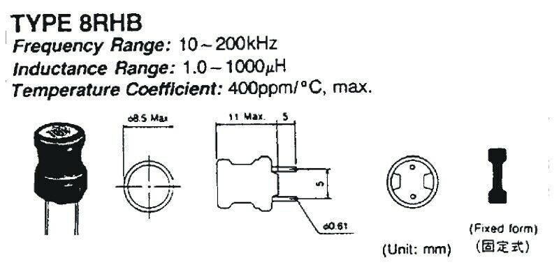 [100pcs] R622LY-560K 8RHB 56uH 1.3A Inductor R5.08