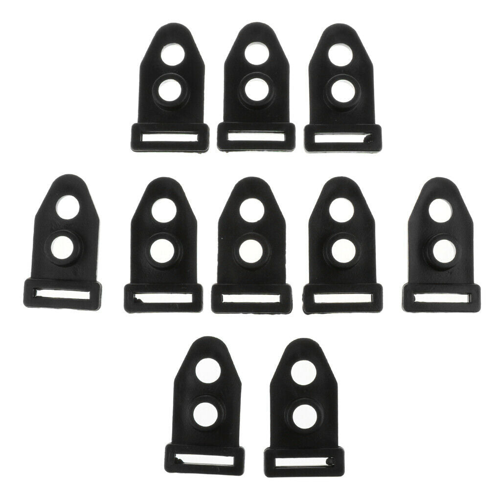 10pcs High-strength Tent Clip Camping Tent Feet Clamp for Outdoor Black 4cm