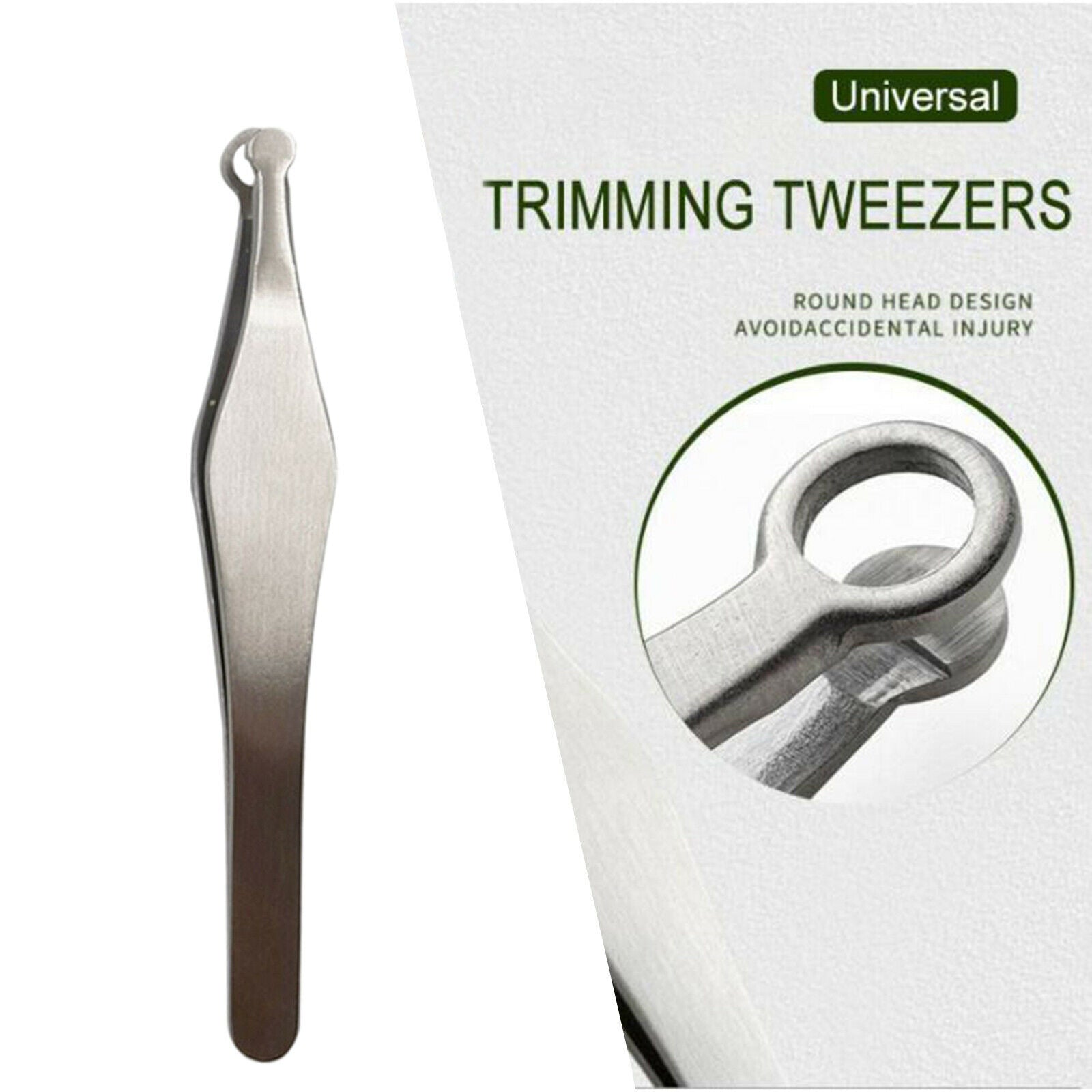 Nose Hair Trimming Tweezers Round-tipped Safe for Eyebrows Hair Removal