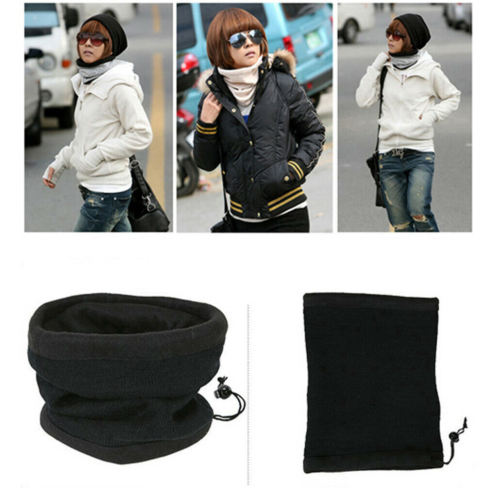 2 Pieces Neckwarmer Thermal Fleece Snood Scraf Motorbike Cycle Riding Mens