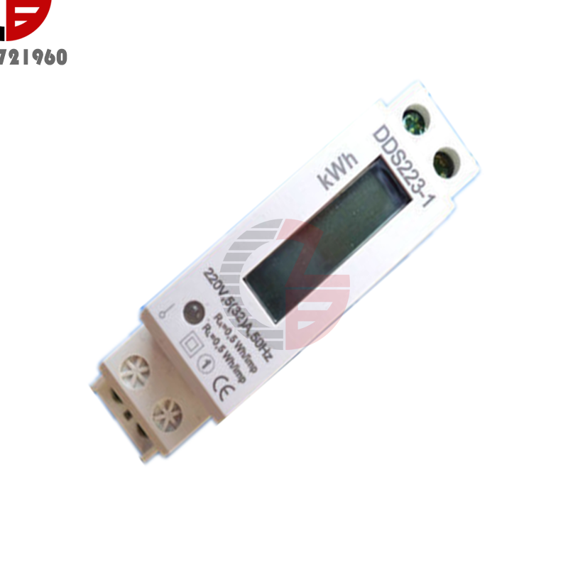 Digital LCD DDS223-1 220V 230V 32A AC DIN Rail Electric Kilo Watt Hour KWH Meter