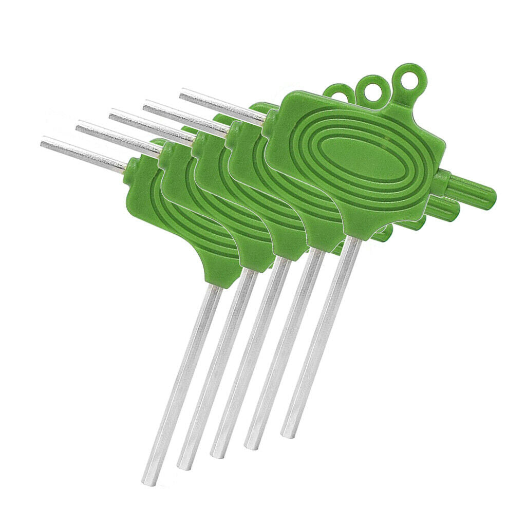 5pcs T Treated Tool Set Hex Driver Screwdriver Driver Kit - Green