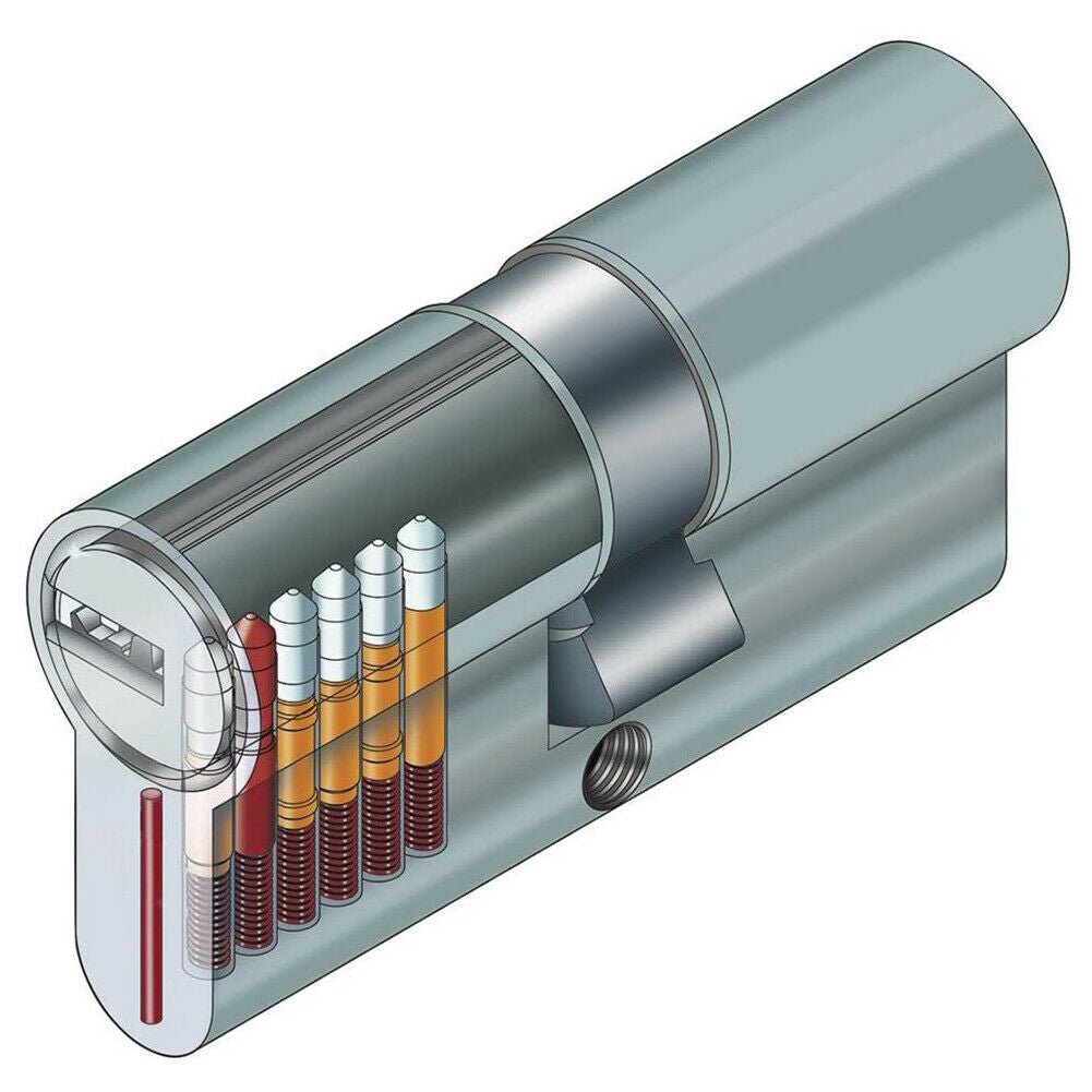 Anti-theft Door Key Security Copper Lock Cylinder Interior Brass Lock Core @