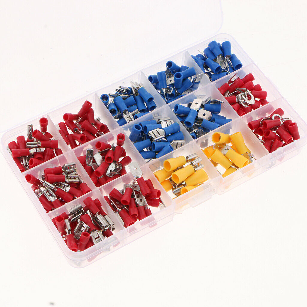 280pcs Assorted Crimp Spade Terminal Insulated Electrical Wire Connector Kit