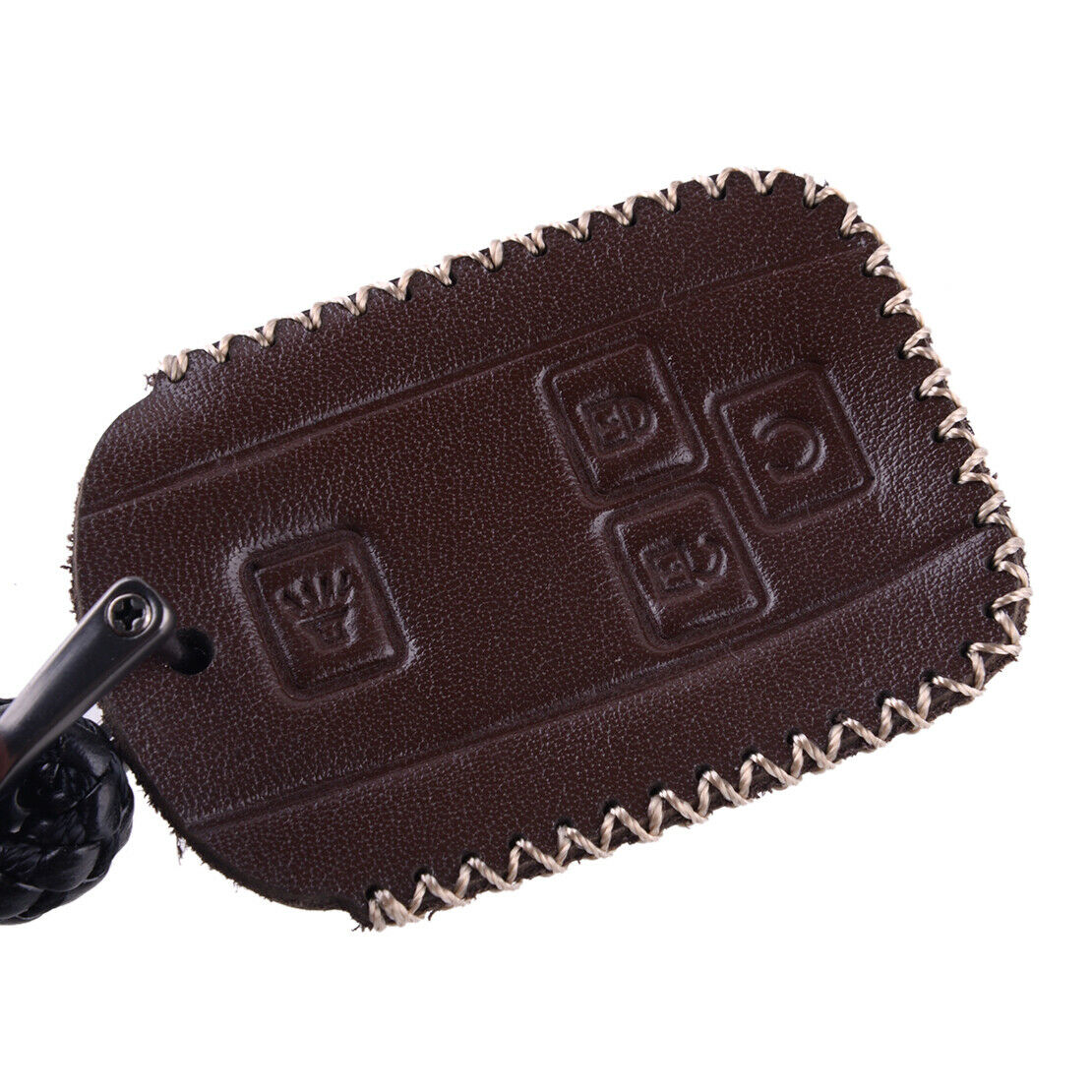 Car Brown 4 Buttons Key Fob Cover Case Chain Fit for Chevrolet GMC M3N32337100