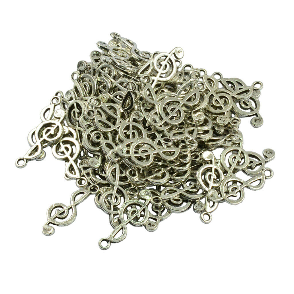 50 pieces music symbols shape charms pendants for jewelry making DIY
