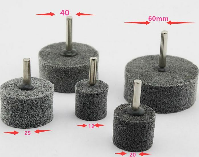 5 x Dark Gray OD 60mm Nylon Polishing Buffing Rotary Tools - 6mm Shank dia
