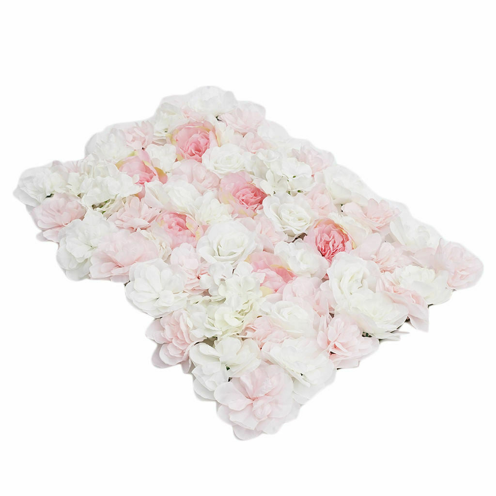 Pieces of 4 Artificial Rose Floral Wall Wedding Photography Backdrop Art Fabric