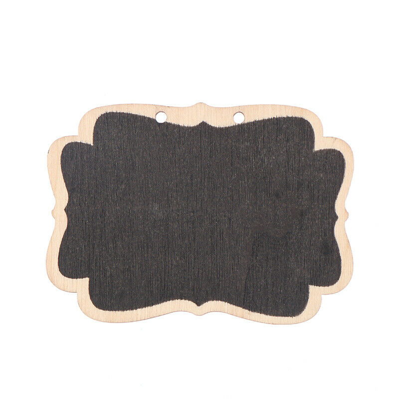 12Pcs/set Hanging Rope Wooden Blackboard Message Black Boa.l8