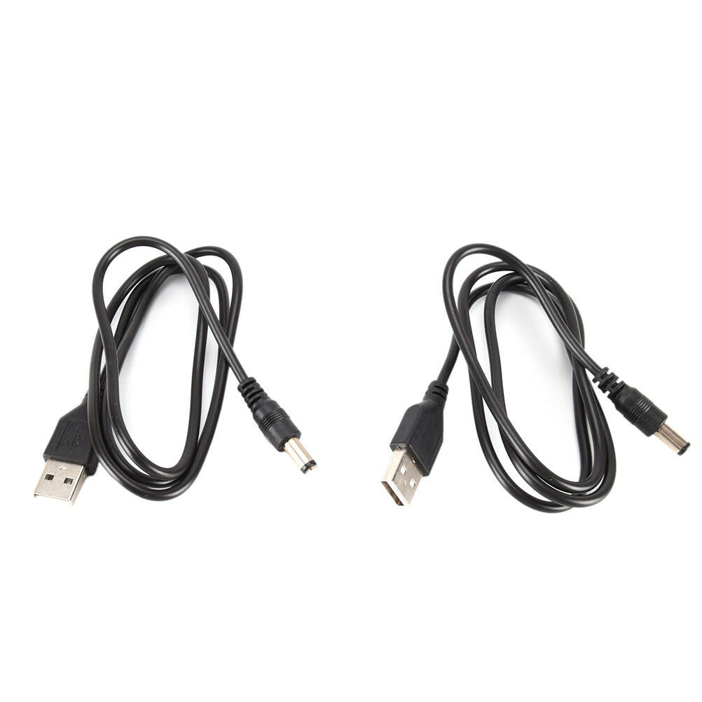 2pcs USB to DC5.5 * 2.1mm Power Cord USB to DC5.5 DC Cable Copper Chargin.l8