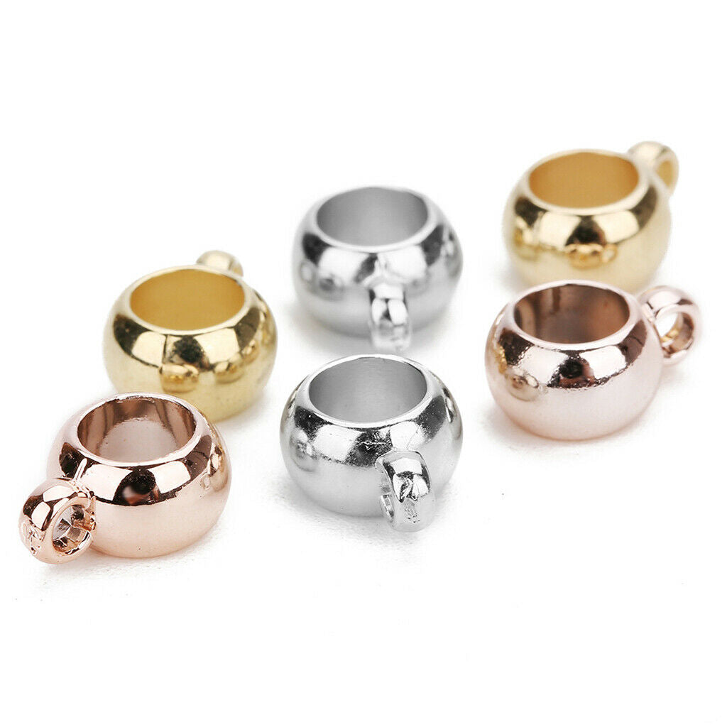 100x Pendant Clasps Connector Bail Beads fit European Charm Bracelet Jewelry