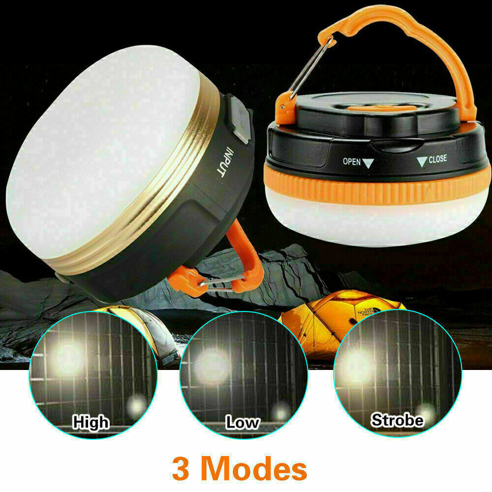 Super Bright Night Lamp USB Rechargeable LED Protable Camping Light Tent Lantern