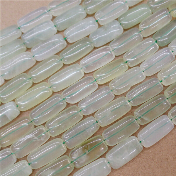 1 Strand 25x12x5mm Natural New Jade Rectangle Spacer Loose Beads 15.5inch HH9084
