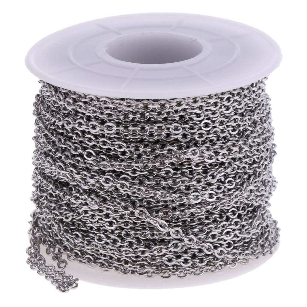 13yd Ring Loop 2mm Stainless Steel Chain DIY Jewelry Making Craft Accessory
