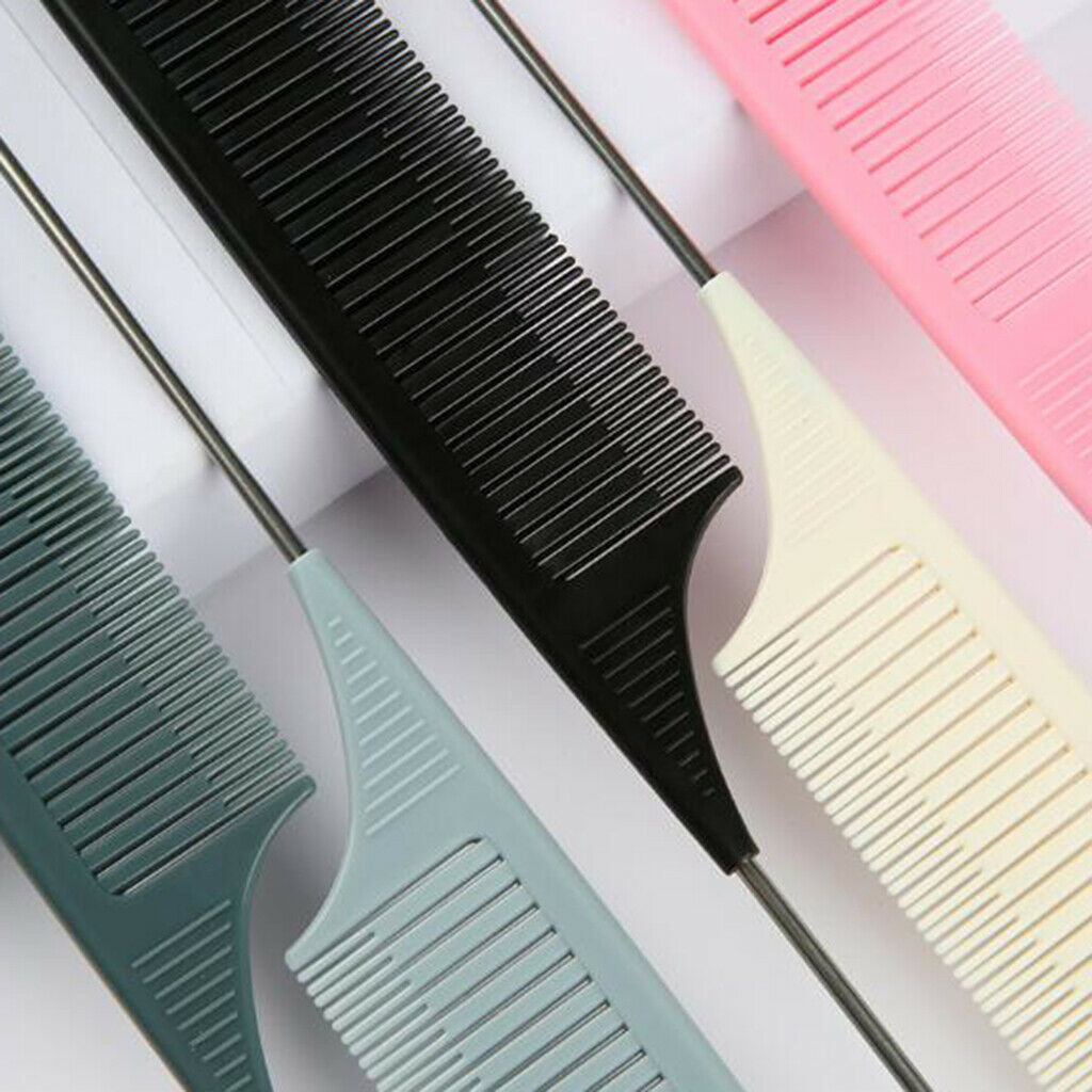 3 Pieces New ABS Weave Highlighting Foiling Hair Comb for Salon Pin Tail