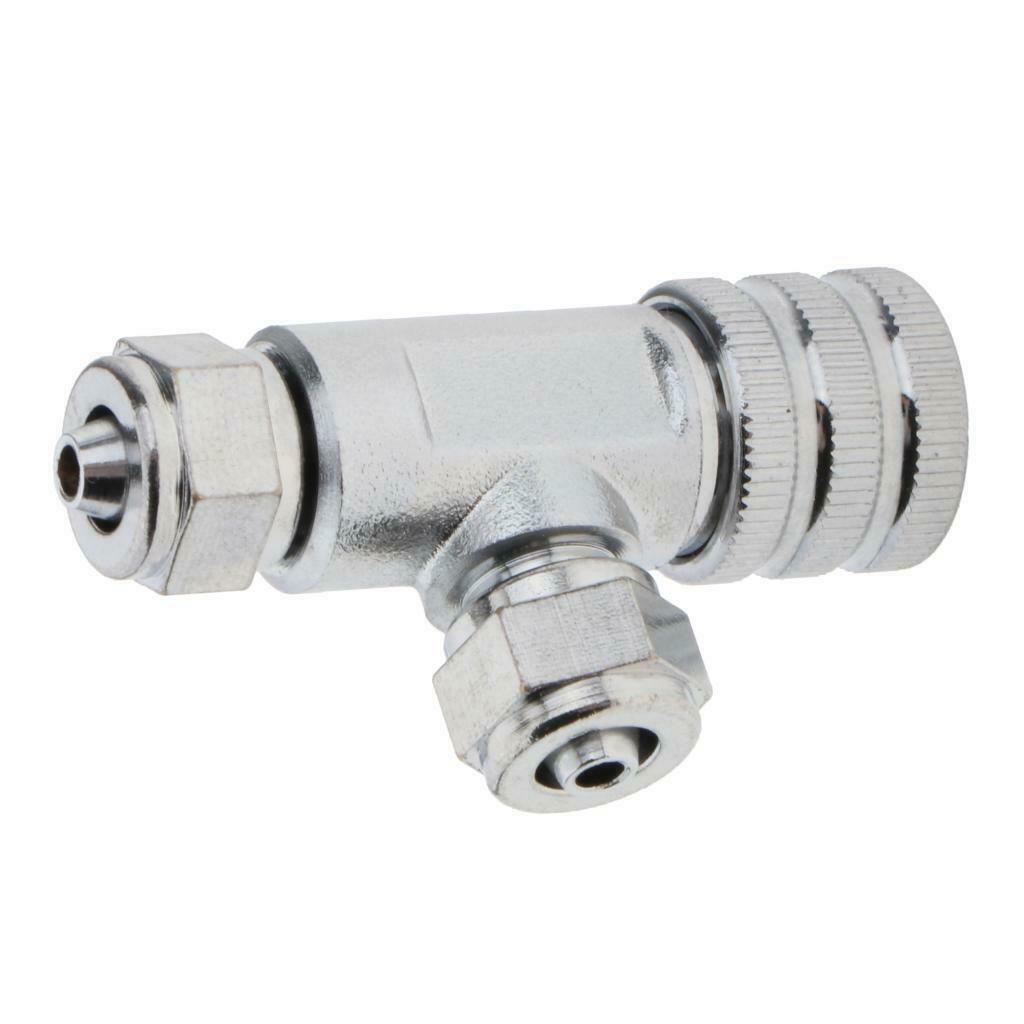 2 Pcs Two Way Aluminum Precise CO2 Needle Valve Regulator for Aquarium Tank