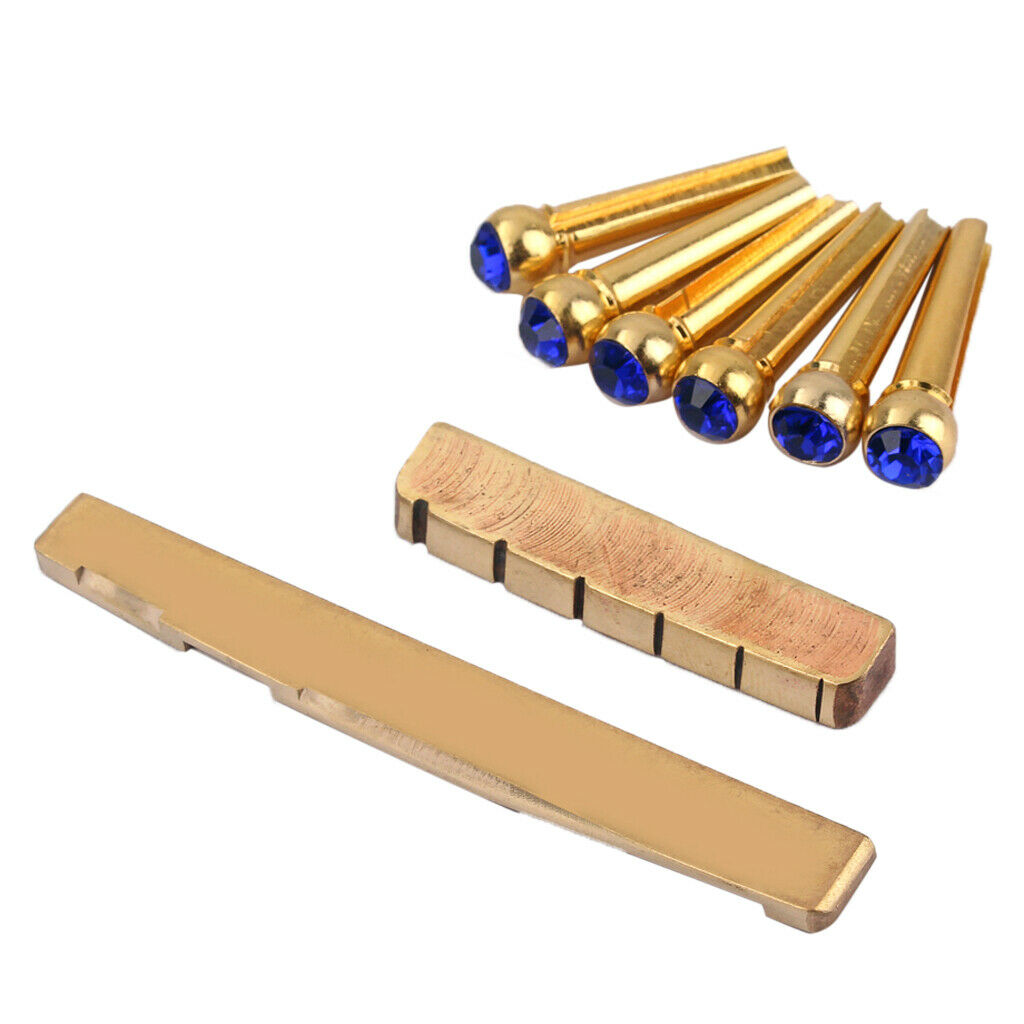 Opal Saddle Tweezers Screw Brass Set For Acoustic Folk Guitar