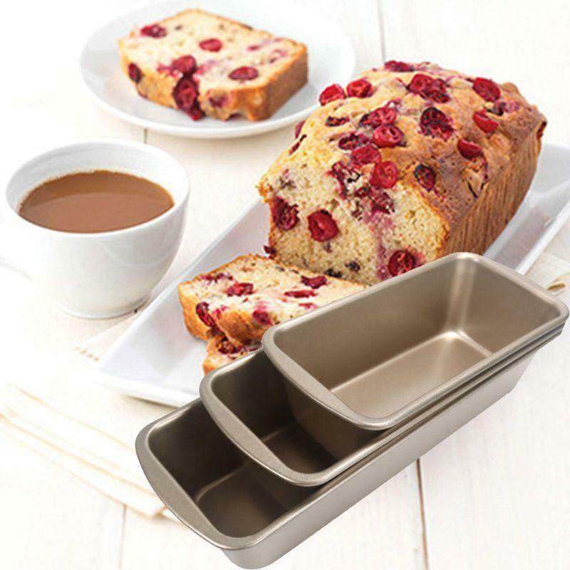 3pcs/set Rectangle Loaf Pan Toast Bread Cake Mold Carbon Steel Pastry Mould DIY