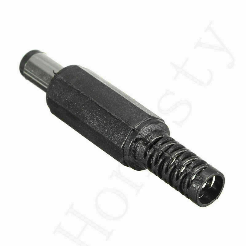 20Pcs 5.5 x 2.1mm Male Solder DC Power Barrel Tip Plug Jack Straight Connectors