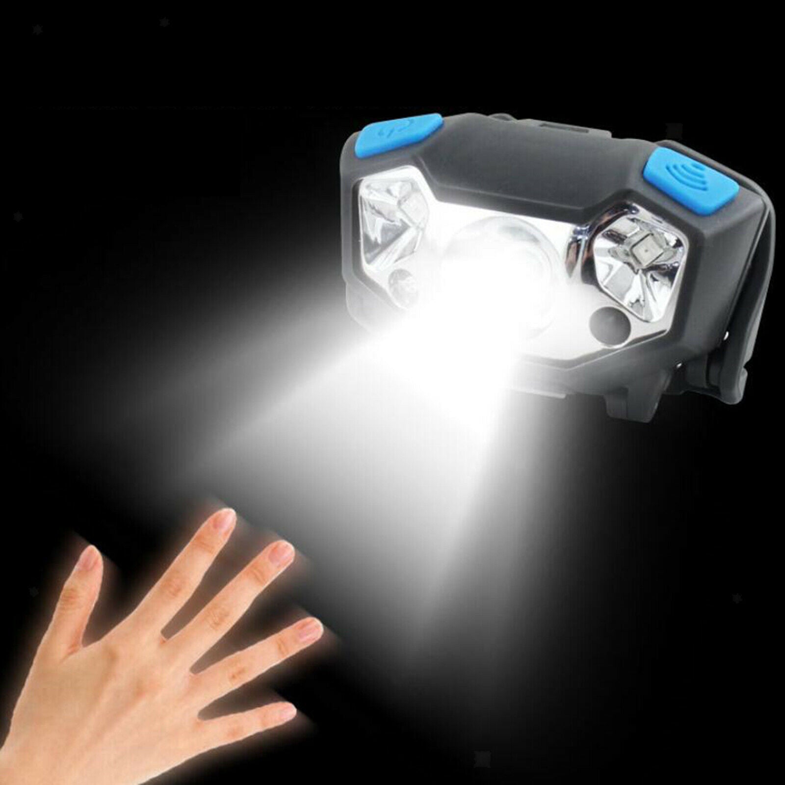 Q5 LED Headlamp Rechargeable Motion Sensor Flashlight Torch Camping Outdoor