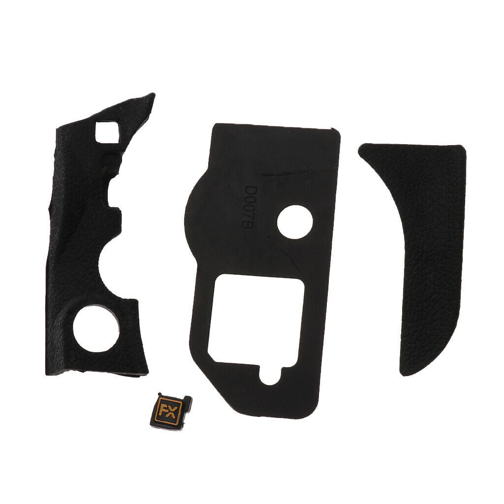 4Pieces Front/Rear Grip Rubber Set Repair Parts + Tape for Nikon D700 Camera