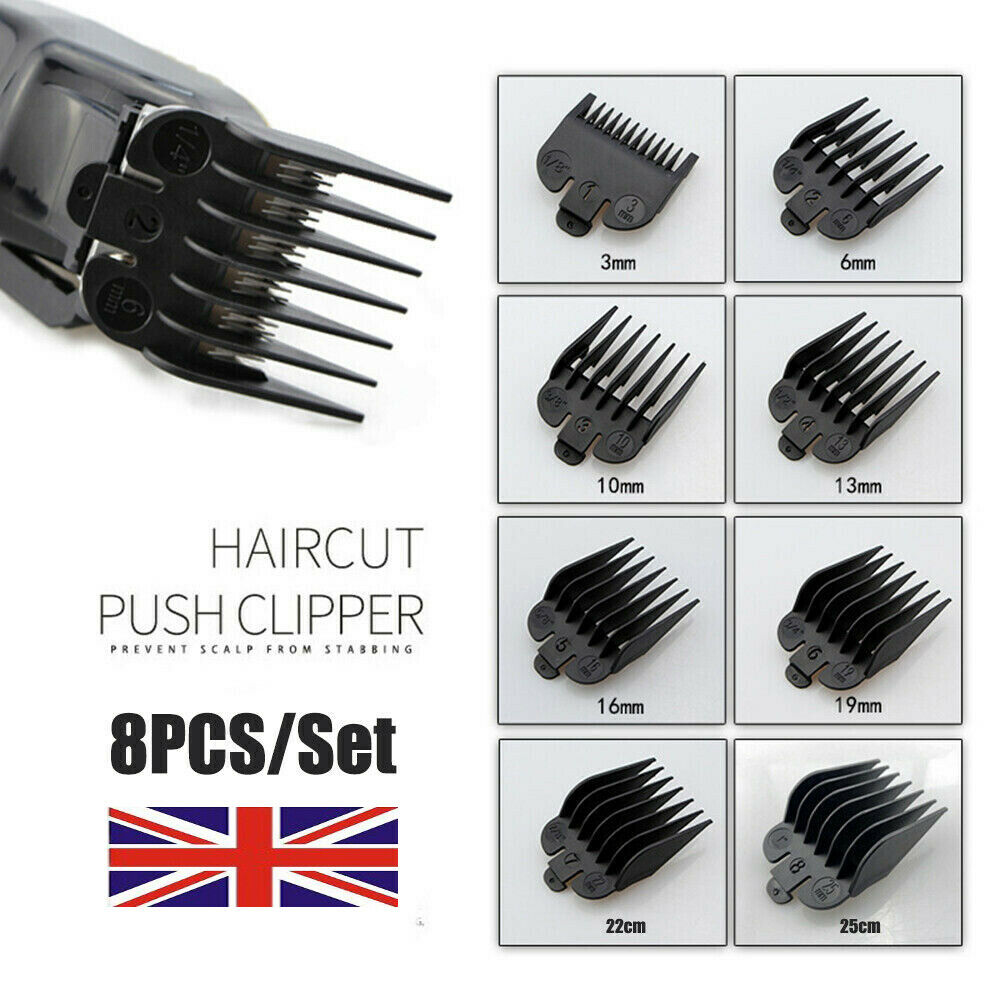UK Hair Clipper Guide Limit Comb Trimmer Guards Attachment 3-25mm Universal #