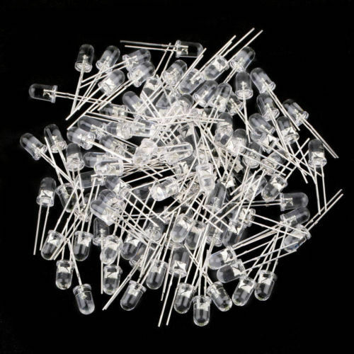 100Pcs 3mm F3 LED Light White Yellow Red Green Blue Assorted Kit DIY LED Set