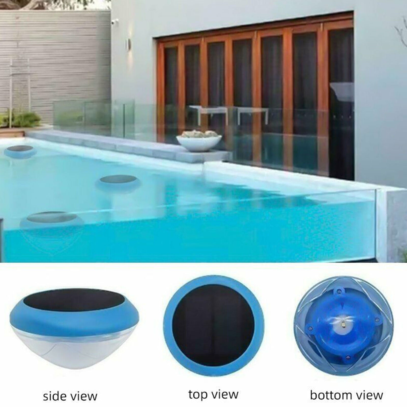 Solar RGB Underwater Lamp LED Garden Pond Swimming Pool Floating Light Fountain
