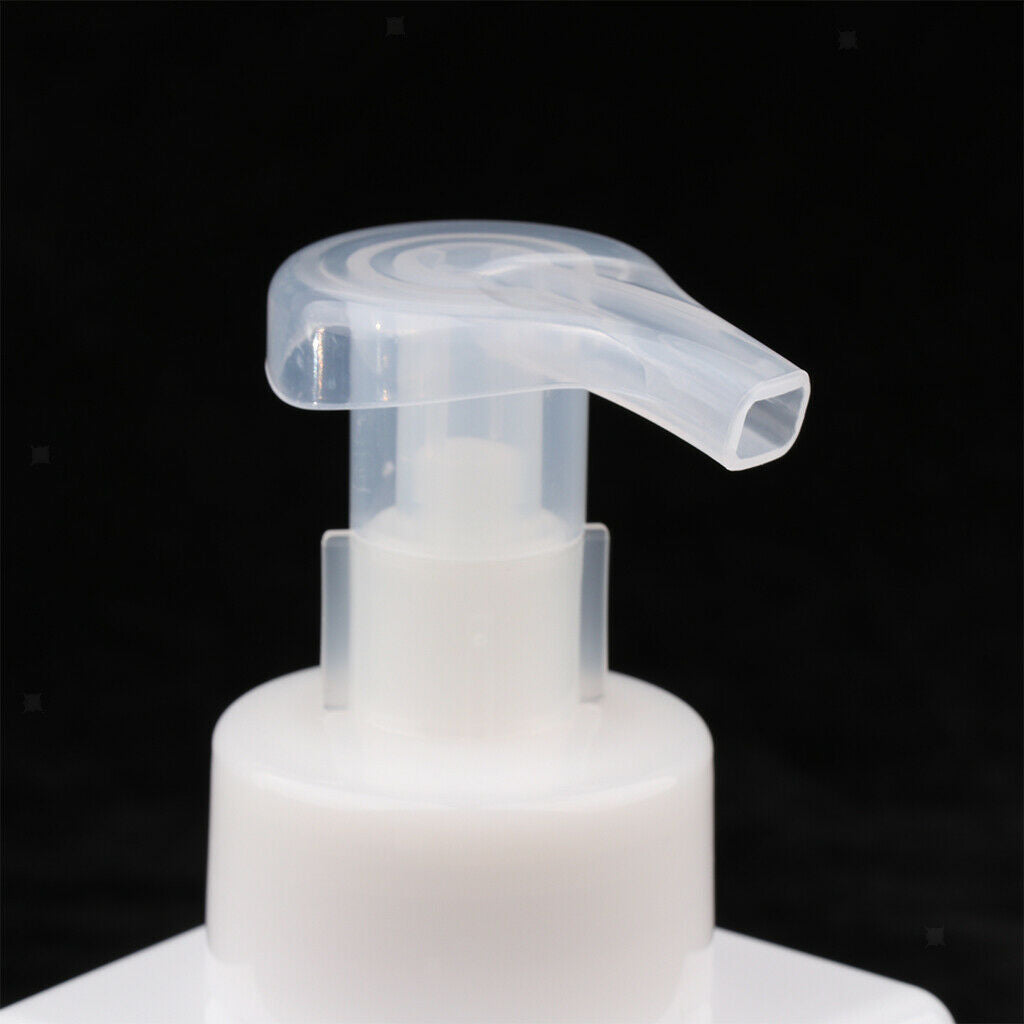 Pack of 4 250ml Square Foam Lotion Liquid Soap Pump Bottles White+Pink