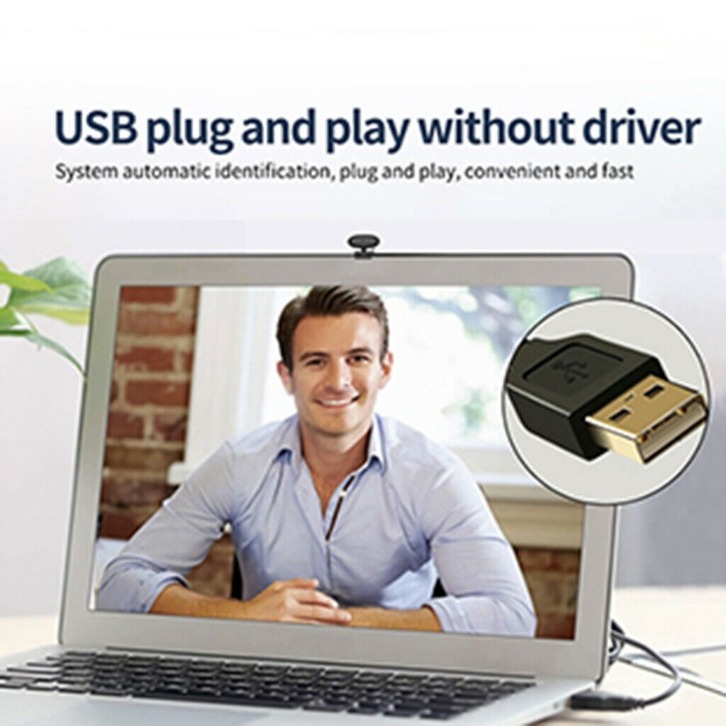 1080P Desktop PC USB Webcam with Microphone Auto Focus for Online Teaching