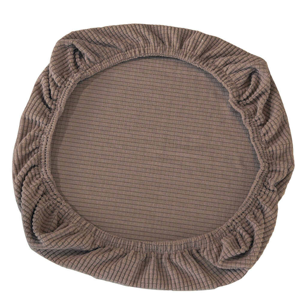 Pack 2 Polyester Stretchy Wedding Stool Chair Seat Cover for Home Resturant