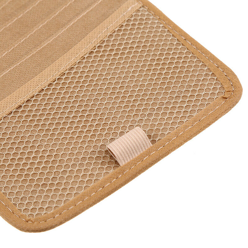 Sun Visor CD Organiser Storage Wallet Sleeve Holder Car Accessories Beige