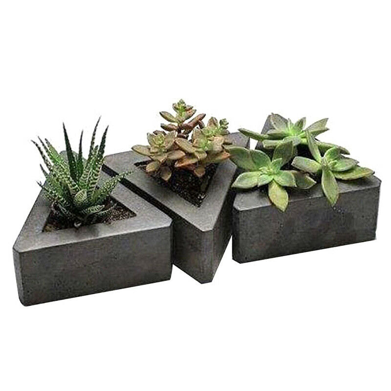 Geometric Shape Silicone Mold Flower Succulents Plants Cement Planter MoldBDAU