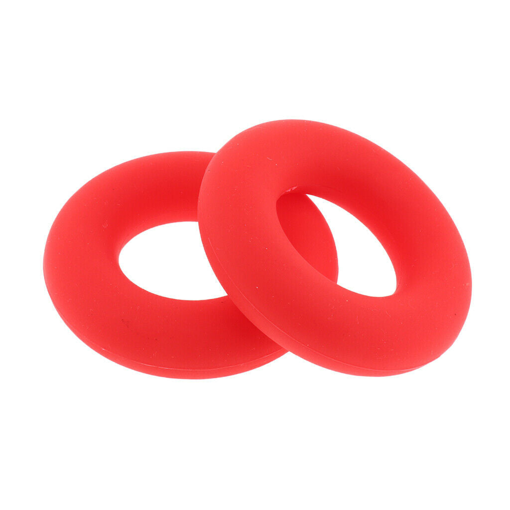 2 Pieces Finger Gripper Strengthener Hand Grip Exerciser Ring red
