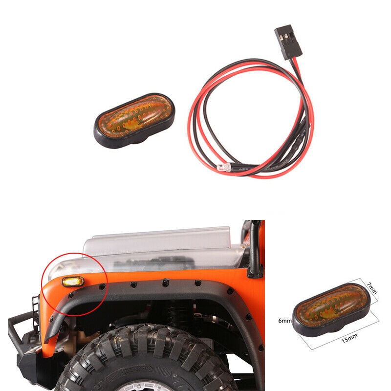 Led Engine Cover Light Turn Signal for 1/10 RC Crawler Drift Truck TRX4 TRX6