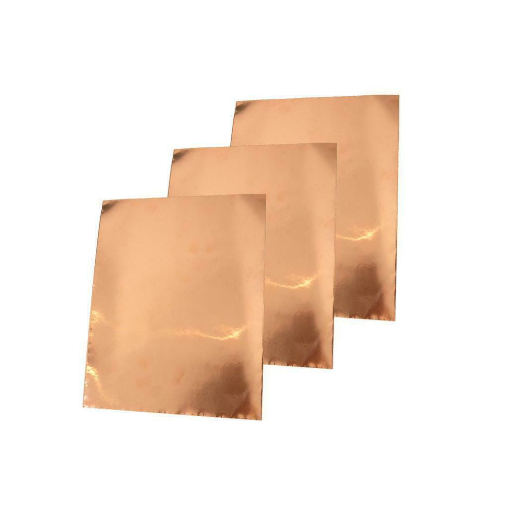 3x Foil Copper Band Guitar Adhesive Foil Band Tape 30x22.5cm